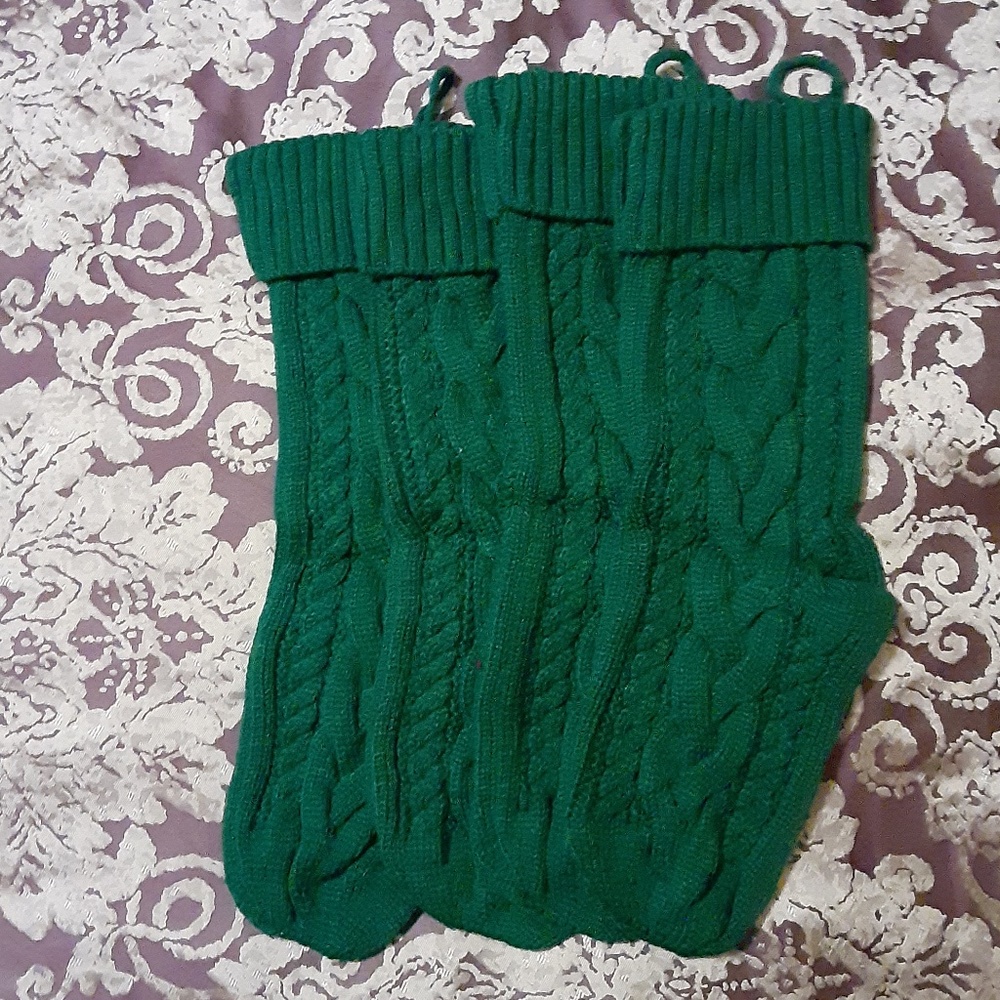 KaKaPops 4 Christmas Cable Knit Stockings